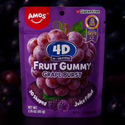 Amos Candy 4D Grape Burst Gummy