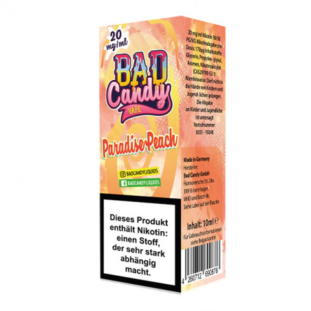 Bad Candy Paradise Peach Nikotinsalz Liquid 10ml